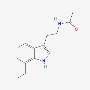 molecular formula C14H18N2O B13801974 N-[2-(7-Ethyl-1H-indol-3-yl)ethyl]acetamide 