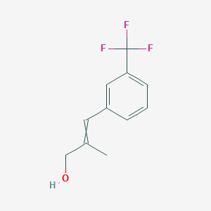 molecular formula C11H11F3O B1380199 2-Methyl-3-[3-(trifluoromethyl)phenyl]prop-2-en-1-ol CAS No. 1563469-14-6