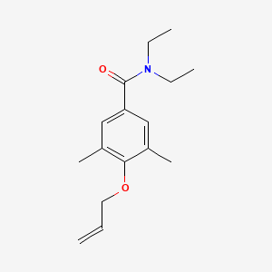 molecular formula C16H23NO2 B13801997 Benzamide, 4-allyloxy-N,N-diethyl-3,5-dimethyl- CAS No. 7192-66-7