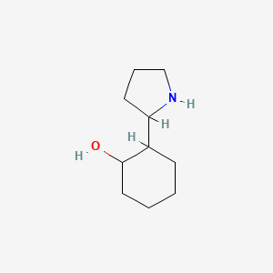 molecular formula C10H19NO B1380203 2-(Pyrrolidin-2-yl)cyclohexan-1-ol CAS No. 1558689-20-5