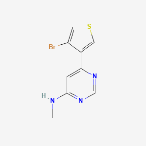 molecular formula C9H8BrN3S B1380206 6-(4-溴噻吩-3-基)-N-甲基嘧啶-4-胺 CAS No. 1532232-61-3