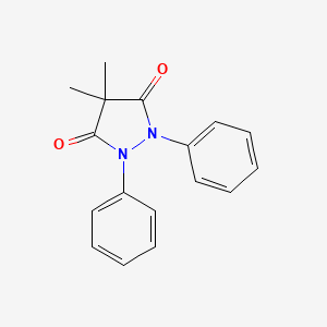 molecular formula C17H16N2O2 B13802074 4,4-Dimethyl-1,2-diphenyl-3,5-pyrazolidinedione CAS No. 54719-43-6