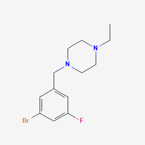 molecular formula C13H18BrFN2 B1380208 1-(3-Bromo-5-fluorobenzyl)-4-ethylpiperazine CAS No. 1522254-77-8