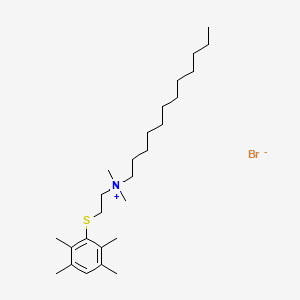 molecular formula C26H48BrNS B13802082 1-Dodecanaminium, N,N-dimethyl-N-(2-((2,3,5,6-tetramethylphenyl)thio)ethyl)-, bromide CAS No. 73430-82-7