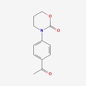 molecular formula C12H13NO3 B1380209 3-(4-Acetylphenyl)-1,3-oxazinan-2-one CAS No. 1522782-23-5
