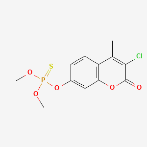 molecular formula C12H12ClO5PS B13802178 3-Chloro-7-dimethoxythiophosphoryloxy-4-methyl courmain 