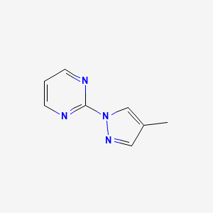 molecular formula C8H8N4 B13802192 2-(4-Methyl-1H-pyrazol-1-YL)pyrimidine 