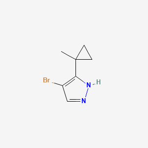 molecular formula C7H9BrN2 B1380220 4-bromo-3-(1-methylcyclopropyl)-1H-pyrazole CAS No. 1537445-10-5