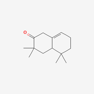 molecular formula C14H22O B13802200 2(1H)-Naphthalenone, 3,4,4a,5,6,7-hexahydro-3,3,5,5-tetramethyl- CAS No. 72927-89-0