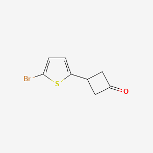 B1380221 3-(5-Bromothiophen-2-yl)cyclobutan-1-one CAS No. 1514351-33-7