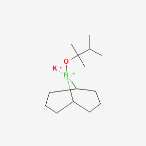 molecular formula C14H27BKO B13802220 Potassium 9-(2,3-dimethyl-2-butoxy)-9-boratabicyclo[3.3.l]nonane 