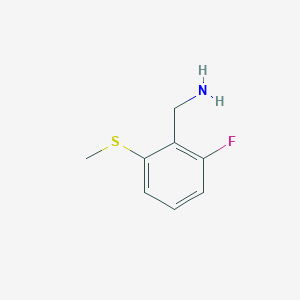 [2-Fluoro-6-(methylsulfanyl)phenyl]methanamine