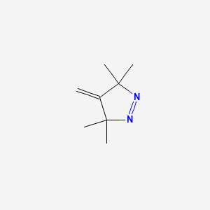 molecular formula C8H14N2 B13802255 1-Pyrazoline, 3,3,5,5-tetramethyl-4-methylene- CAS No. 55790-78-8