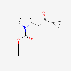 Tert-butyl 2-(2-cyclopropyl-2-oxoethyl)pyrrolidine-1-carboxylate
