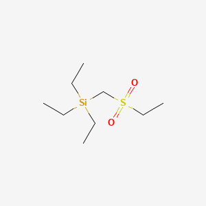 molecular formula C9H22O2SSi B13802274 Ethyl (triethylsilylmethyl) sulfone CAS No. 51042-04-7