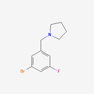 molecular formula C11H13BrFN B1380230 1-(3-Bromo-5-fluorobenzyl)pyrrolidine CAS No. 1536935-37-1