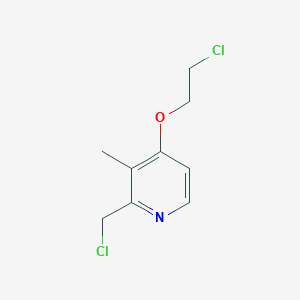 molecular formula C9H11Cl2NO B13802309 4-(2-Chloroethoxy)-2-(chloromethyl)-3-methylpyridine 