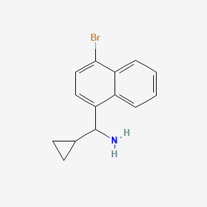 molecular formula C14H14BrN B1380231 (4-Bromonaphthalen-1-yl)(cyclopropyl)methanamine CAS No. 1539832-52-4