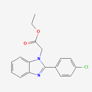 molecular formula C17H15ClN2O2 B13802356 [2-(4-Chloro-phenyl)-benzoimidazol-1-YL]-acetic acid ethyl ester 