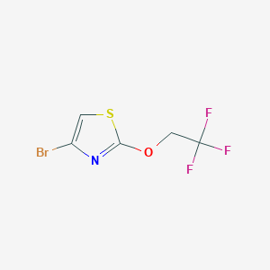 molecular formula C5H3BrF3NOS B1380238 4-Bromo-2-(2,2,2-trifluoroethoxy)-1,3-thiazole CAS No. 1508037-30-6