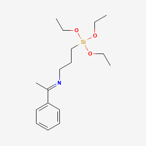 molecular formula C17H29NO3Si B13802443 1-Propanamine, N-(1-phenylethylidene)-3-(triethoxysilyl)- CAS No. 67674-60-6