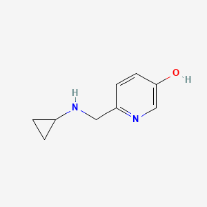 molecular formula C9H12N2O B1380246 6-[(Cyclopropylamino)methyl]pyridin-3-ol CAS No. 1537986-33-6