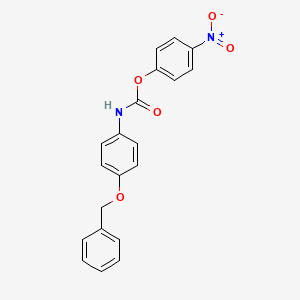 molecular formula C20H16N2O5 B13802468 p-Nitrophenyl p-benzyloxycarbanilate CAS No. 6186-11-4