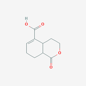 molecular formula C10H12O4 B13802476 1-Oxo-3,4,4a,7,8,8a-hexahydroisochromene-5-carboxylic acid CAS No. 7252-26-8