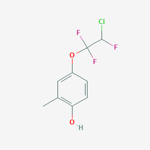 molecular formula C9H8ClF3O2 B138025 4-(2-氯-1,1,2-三氟乙氧基)-2-甲基苯酚 CAS No. 129670-05-9