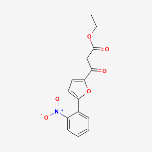 molecular formula C15H13NO6 B13802514 Ethyl 3-(5-(2-nitrophenyl)furan-2-yl)-3-oxopropanoate 