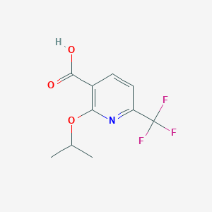 molecular formula C10H10F3NO3 B1380252 2-(丙-2-氧基)-6-(三氟甲基)吡啶-3-甲酸 CAS No. 1506745-64-7