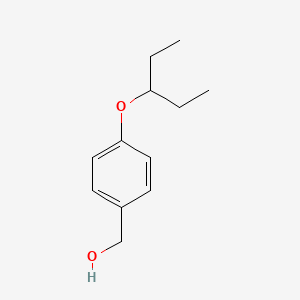 molecular formula C12H18O2 B1380253 (4-(1-Ethylpropoxy)phenyl)methanol CAS No. 1186634-29-6
