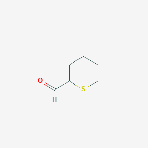 molecular formula C6H10OS B13802539 Tetrahydro-2H-thiopyran-2-carbaldehyde CAS No. 53916-79-3