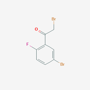 molecular formula C8H5Br2FO B1380255 5-Bromo-2-fluorophenacyl bromide CAS No. 1427413-65-7