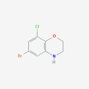 molecular formula C8H7BrClNO B1380257 6-bromo-8-chloro-3,4-dihydro-2H-1,4-benzoxazine CAS No. 1536436-09-5