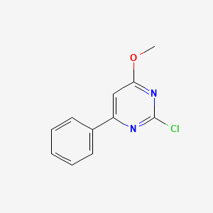 molecular formula C11H9ClN2O B13802575 2-Chloro-4-methoxy-6-phenyl-pyrimidine 