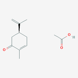 molecular formula C12H18O3 B13802602 acetic acid;(5S)-2-methyl-5-prop-1-en-2-ylcyclohex-2-en-1-one 