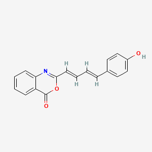 4H-3,1-Benzoxazin-4-one, 2-(4-(4-hydroxyphenyl)-1,3-butadienyl)-