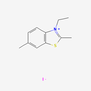 molecular formula C11H14INS B13802620 Benzothiazolium, 3-ethyl-2,6-dimethyl-, iodide CAS No. 5304-18-7