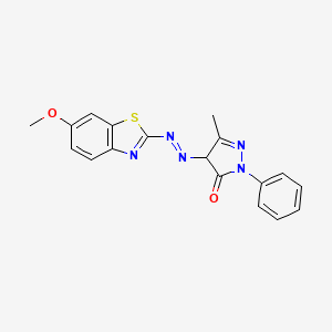 2,4-Dihydro-4-[(6-methoxybenzothiazol-2-yl)azo]-5-methyl-2-phenyl-3H-pyrazol-3-one