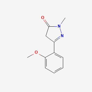 molecular formula C11H12N2O2 B13802643 2,4-Dihydro-5-(2-methoxyphenyl)-2-methyl-3H-pyrazol-3-one 