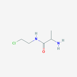 molecular formula C5H11ClN2O B13802660 Propanamide, 2-amino-N-(2-chloroethyl)- 