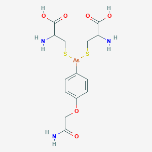 2-amino-3-[(2-amino-2-carboxyethyl)sulfanyl-[4-(2-amino-2-oxoethoxy)phenyl]arsanyl]sulfanylpropanoic acid