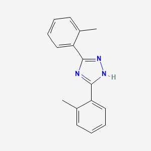 molecular formula C16H15N3 B13802708 s-Triazole, 3,5-bis(o-tolyl)- CAS No. 85681-49-8