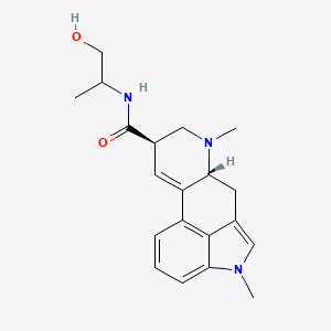 molecular formula C20H25N3O2 B13802723 N-(1-Hydroxypropan-2-yl)-1,6-dimethyl-9,10-didehydroergoline-8-carboximidic acid CAS No. 4227-71-8