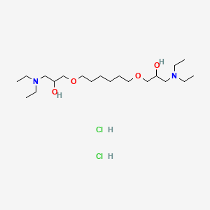 molecular formula C20H46Cl2N2O4 B13802763 3,18-Diethyl-7,14-dioxa-3,18-diazaicosane-5,16-diol dihydrochloride CAS No. 68334-53-2