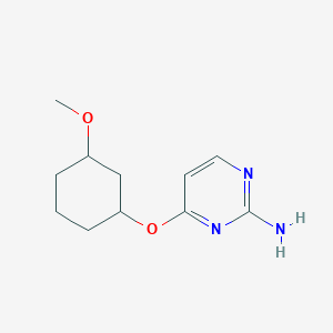 4-[(3-Methoxycyclohexyl)oxy]pyrimidin-2-amine