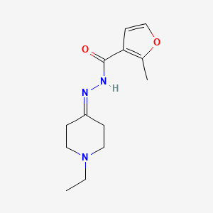 N-[(1-ethylpiperidin-4-ylidene)amino]-2-methylfuran-3-carboxamide