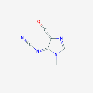 molecular formula C6H4N4O B13802857 Cyanamide, [5-carbonyl-3,5-dihydro-3-methyl-4H-imidazol-4-ylidene]-, [N(E)]- CAS No. 649553-18-4