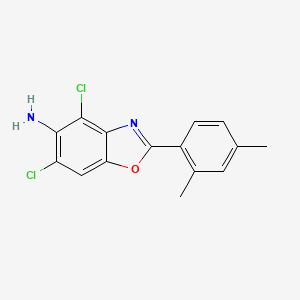 4,6-dichloro-2-(2,4-dimethylphenyl)-1,3-benzoxazol-5-amine